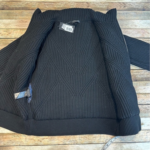 RAG & BONE Mikaela Mix Media Jacket Reversible Size S In Navy & Black NWT - Picture 5 of 7